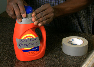 a laundry detergent bottle