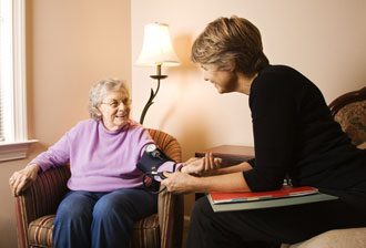 a woman getting her blood pressure taken
