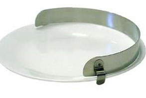 A plate with a plate guard