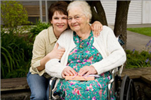 Grandmother with granddaughter